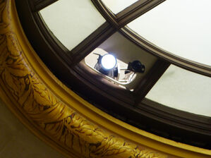 Projector + sensor installed in Le Louvre oculus.